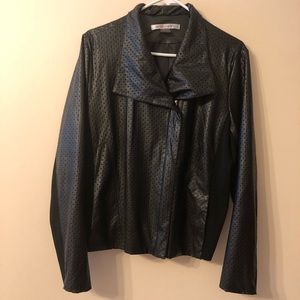 Faux leather woman’s black motor jacket size 16